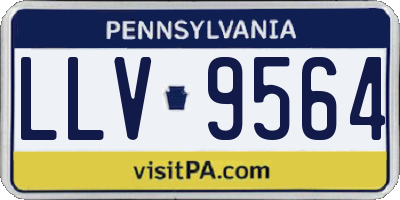PA license plate LLV9564