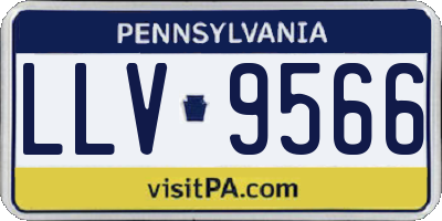 PA license plate LLV9566