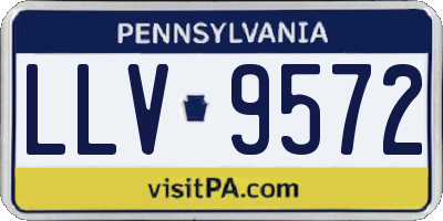 PA license plate LLV9572