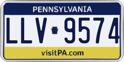 PA license plate LLV9574