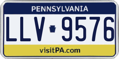 PA license plate LLV9576