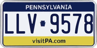 PA license plate LLV9578