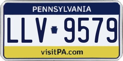 PA license plate LLV9579