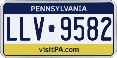 PA license plate LLV9582