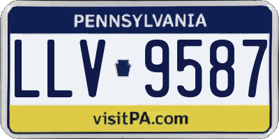 PA license plate LLV9587