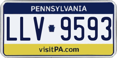 PA license plate LLV9593