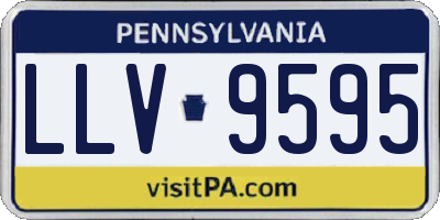 PA license plate LLV9595