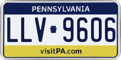 PA license plate LLV9606