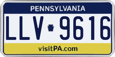 PA license plate LLV9616