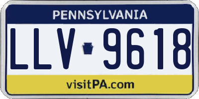 PA license plate LLV9618