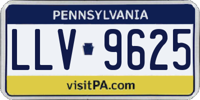 PA license plate LLV9625