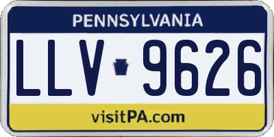PA license plate LLV9626