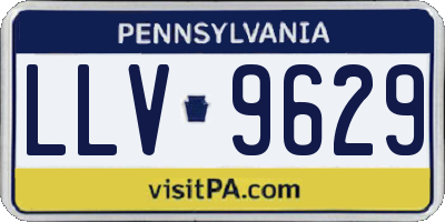 PA license plate LLV9629