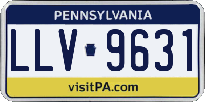 PA license plate LLV9631