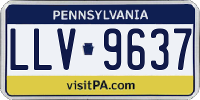 PA license plate LLV9637