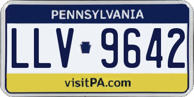 PA license plate LLV9642