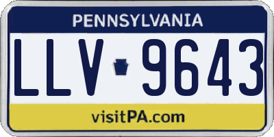 PA license plate LLV9643
