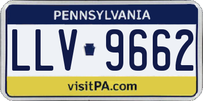PA license plate LLV9662