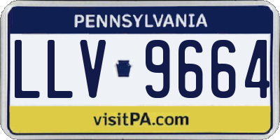PA license plate LLV9664