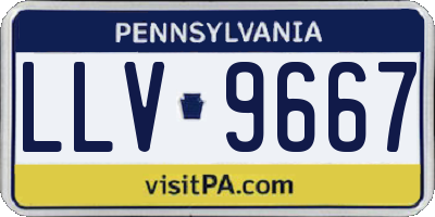 PA license plate LLV9667