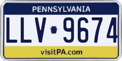 PA license plate LLV9674