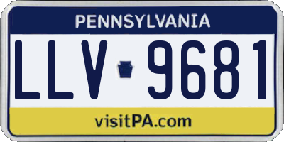 PA license plate LLV9681