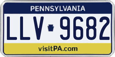 PA license plate LLV9682