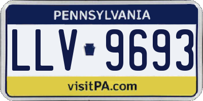 PA license plate LLV9693