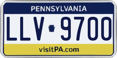 PA license plate LLV9700