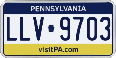 PA license plate LLV9703