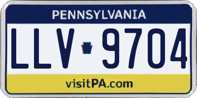 PA license plate LLV9704
