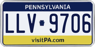PA license plate LLV9706