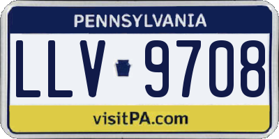 PA license plate LLV9708