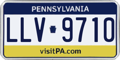 PA license plate LLV9710