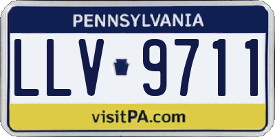 PA license plate LLV9711