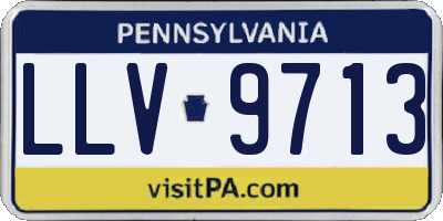 PA license plate LLV9713