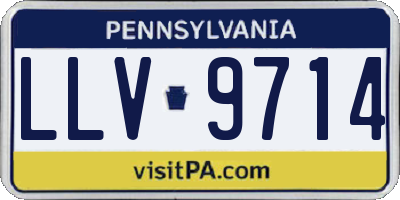 PA license plate LLV9714