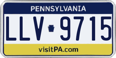PA license plate LLV9715