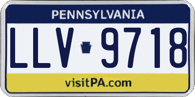 PA license plate LLV9718