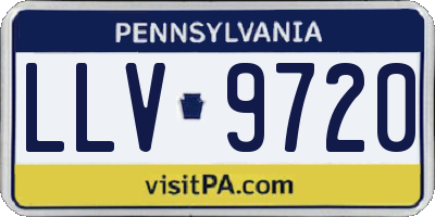 PA license plate LLV9720