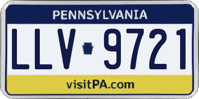 PA license plate LLV9721