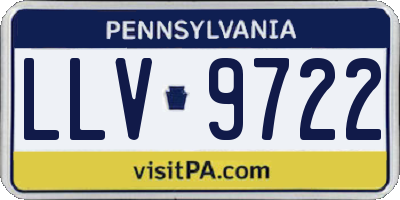 PA license plate LLV9722