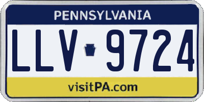 PA license plate LLV9724