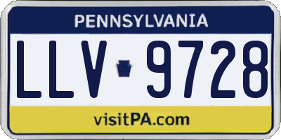 PA license plate LLV9728