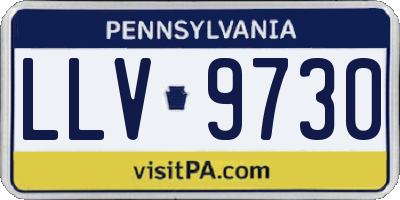 PA license plate LLV9730