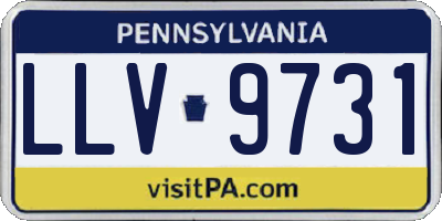 PA license plate LLV9731