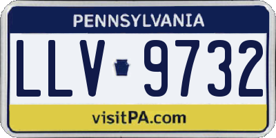 PA license plate LLV9732