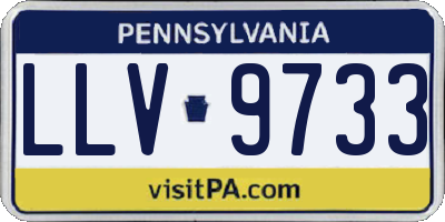 PA license plate LLV9733