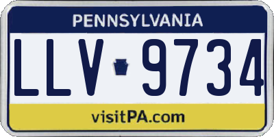PA license plate LLV9734