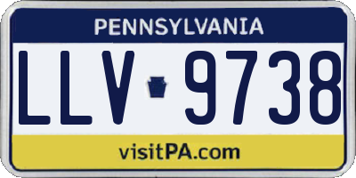 PA license plate LLV9738